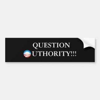 obama_o、質問「O'UTHORITY! バンパーステッカー