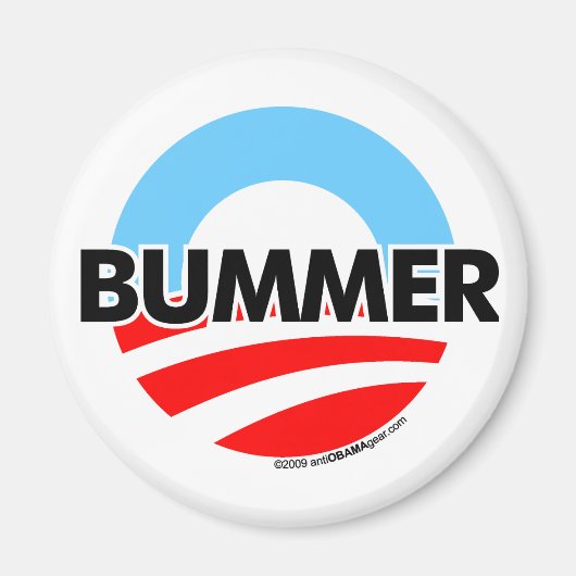 Obama O Bummerロゴ マグネット (正面)