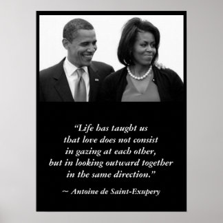 OBAMA POSTER, Antoine de Saint-Expery引用文 ポスター