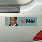 obama_smoking1、いいえ、BAMA バンパーステッカー (車上)