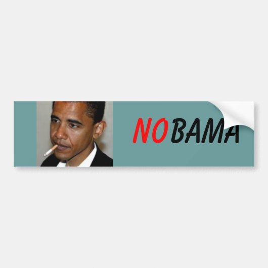 obama_smoking1、いいえ、BAMA バンパーステッカー (正面)