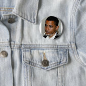 obama_smoking、オバマのヘルスケアの計画 缶バッジ (インサイチュ)