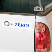 Obama=Zero! バンパーステッカー (トラック上)