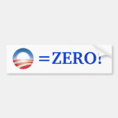 Obama=Zero! バンパーステッカー (正面)