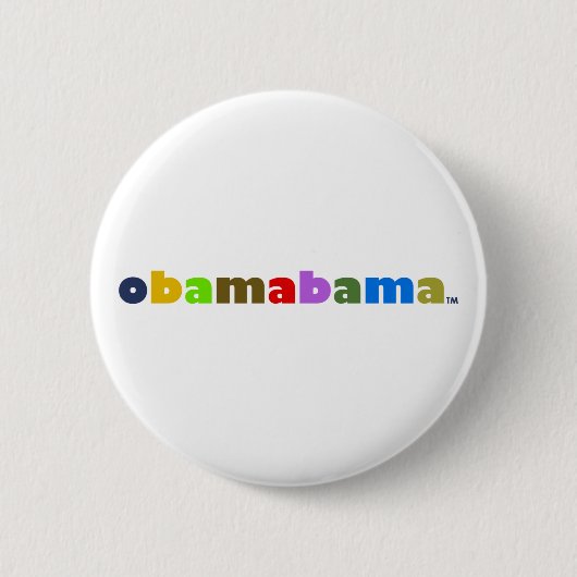 obamabamaのロゴ 缶バッジ (正面)