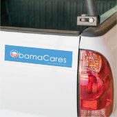 ObamaCaresのバンパーステッカー(スカイブルー) バンパーステッカー (トラック上)