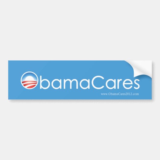 ObamaCaresのバンパーステッカー(スカイブルー) バンパーステッカー (正面)