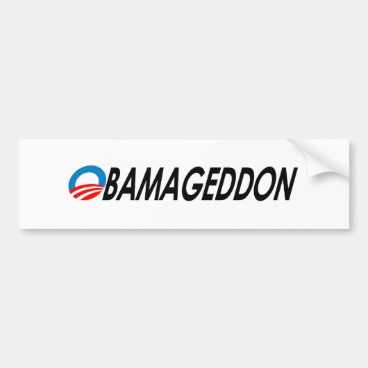 Obamageddonの黒 バンパーステッカー (正面)