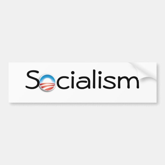 ObamaLogoのSのcialism バンパーステッカー (正面)