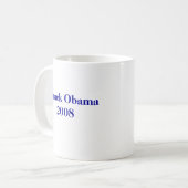 obamalogo2008c、バラクObama2008 コーヒーマグカップ (正面左)