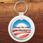 ObamaLogo、Changeはアメリカ来に戻る キーホルダー (正面)