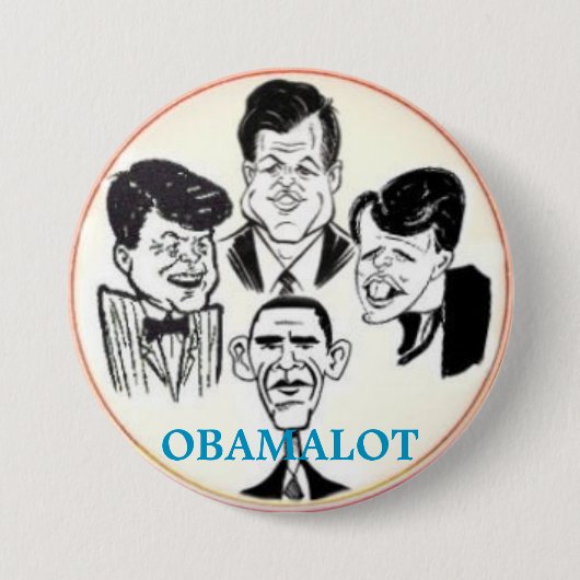Obamalotの3インチボタン 缶バッジ (正面)