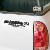 Obamamanos: バンパーステッカーを取る手 バンパーステッカー (トラック上)