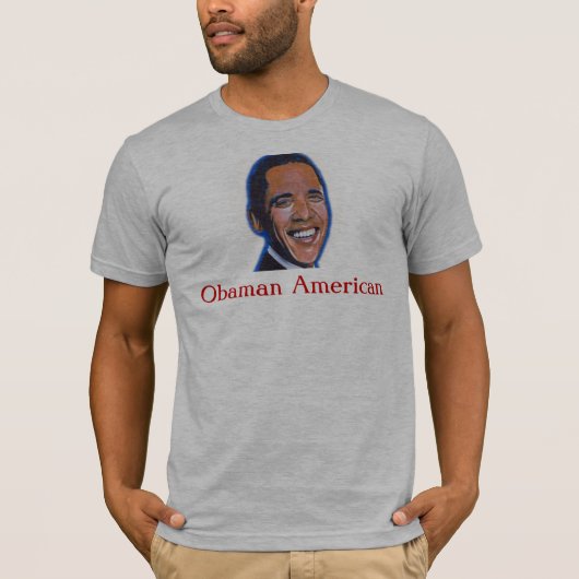 Obamanのアメリカ人 Tシャツ (正面)