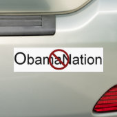 ObamaNation無し バンパーステッカー (車上)