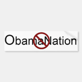 ObamaNation無し バンパーステッカー