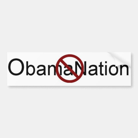 ObamaNation無し バンパーステッカー (正面)