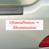 ObamaNation =憎悪 バンパーステッカー (車上)