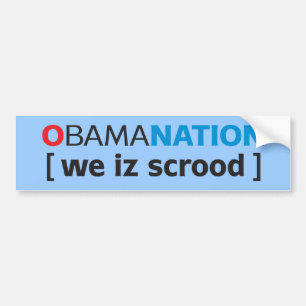 OBAMANATION -私達はscroodです バンパーステッカー