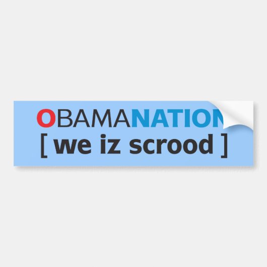 OBAMANATION -私達はscroodです バンパーステッカー (正面)