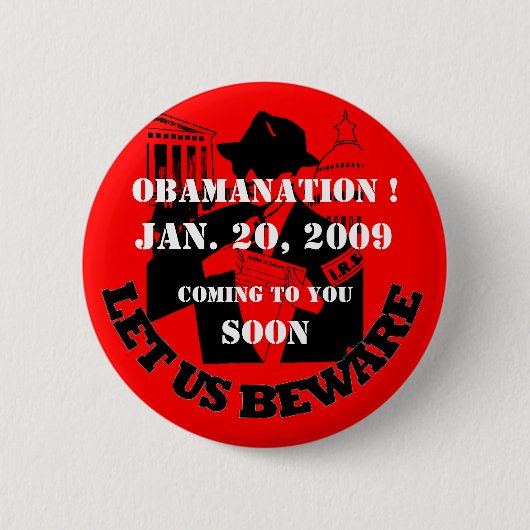 OBAMANATION、IRS 缶バッジ (正面)