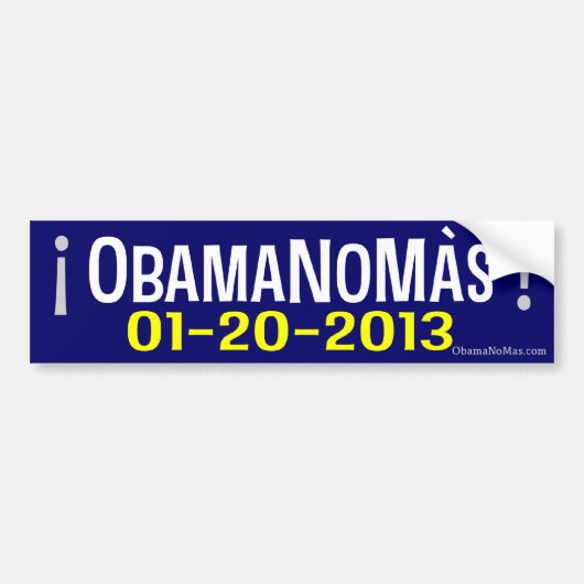 OBAMANOMAS! 01-20-2013 バンパーステッカー (正面)