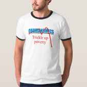 Obamanomics -窮乏の上の細流 tシャツ (正面)