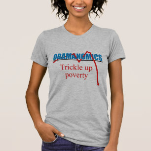 Obamanomics -窮乏の上の細流 tシャツ