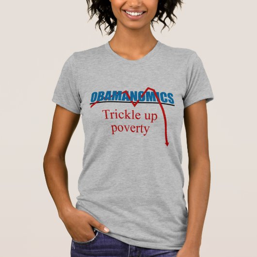 Obamanomics -窮乏の上の細流 tシャツ (正面)