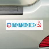 OBAMANOMICS=SOCIALISM バンパーステッカー (車上)