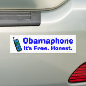 Obamaphone バンパーステッカー (車上)