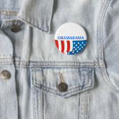 Obamaramaの旗 缶バッジ (インサイチュ)