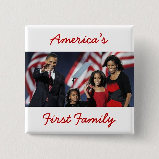 Obamas: アメリカの最初家族 缶バッジ (正面)