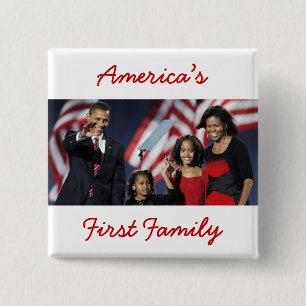 Obamas: アメリカの最初家族 缶バッジ