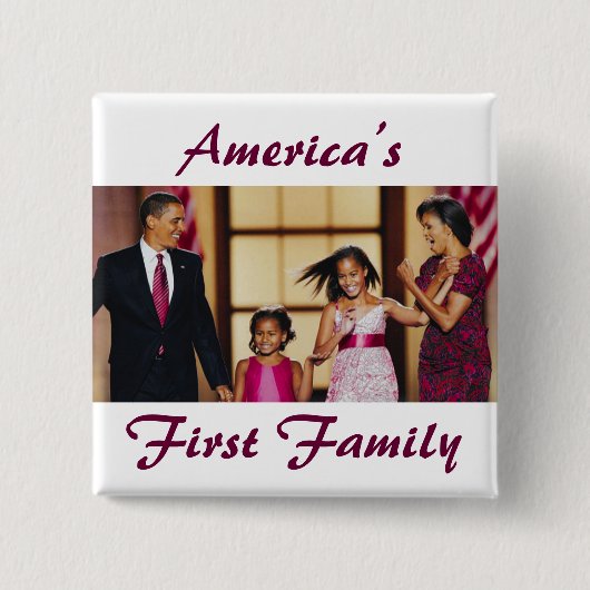 Obamas: アメリカの第1家族 缶バッジ (正面)