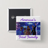 Obamas: アメリカの第1家族 缶バッジ (正面&裏面)