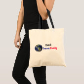 Obamatively_world、黒、赤い青を考えて下さい トートバッグ (正面(商品))