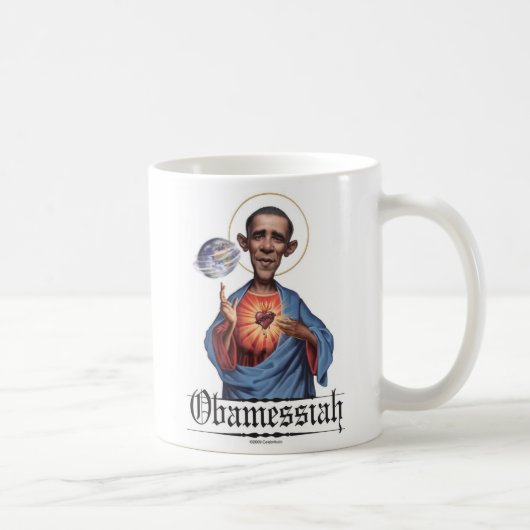 Obamessiahのマグ コーヒーマグカップ (右)