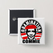 ObaminationのCommie 缶バッジ (正面&裏面)