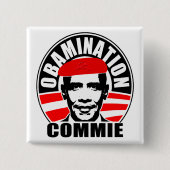 ObaminationのCommie 缶バッジ (正面)