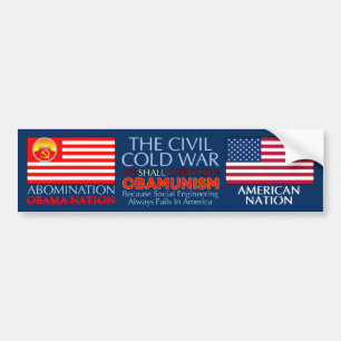 Obamunismの市民冷たい戦争の克服されたバンパーステッカー バンパーステッカー