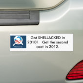 obamunism、2010年に得られたSHELLACKED!    sを…得て下さい バンパーステッカー (車上)