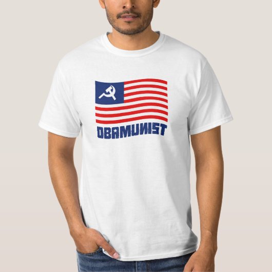 Obamunistの旗 Tシャツ (正面)