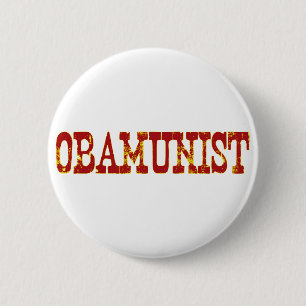 Obamunist (社会主義) 缶バッジ