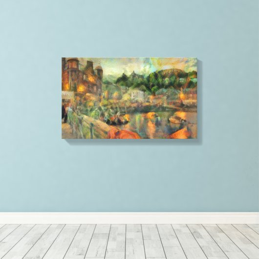 Oban impressionistic キャンバスプリント (インサイチュ (ウッドフロア))