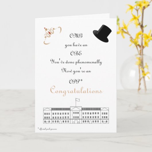 OBEおめでとう カード (黄色い花)