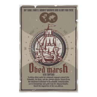 Obed Marsh Sea Captain Insmouth ポスター
