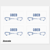 Obed Rock Climbing Quickdraw 長方形シール (シート)