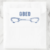 Obed Rock Climbing Quickdraw 長方形シール (バッグ)