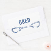 Obed Rock Climbing Quickdraw 長方形シール (封筒)